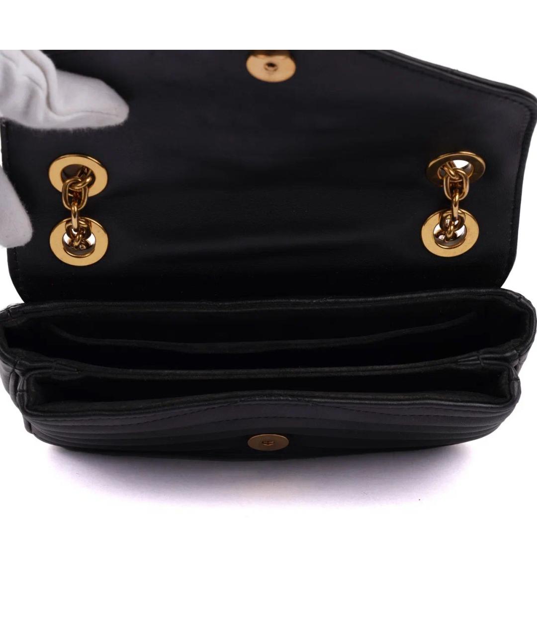 LOUIS VUITTON Черная кожаная сумка через плечо, фото 8