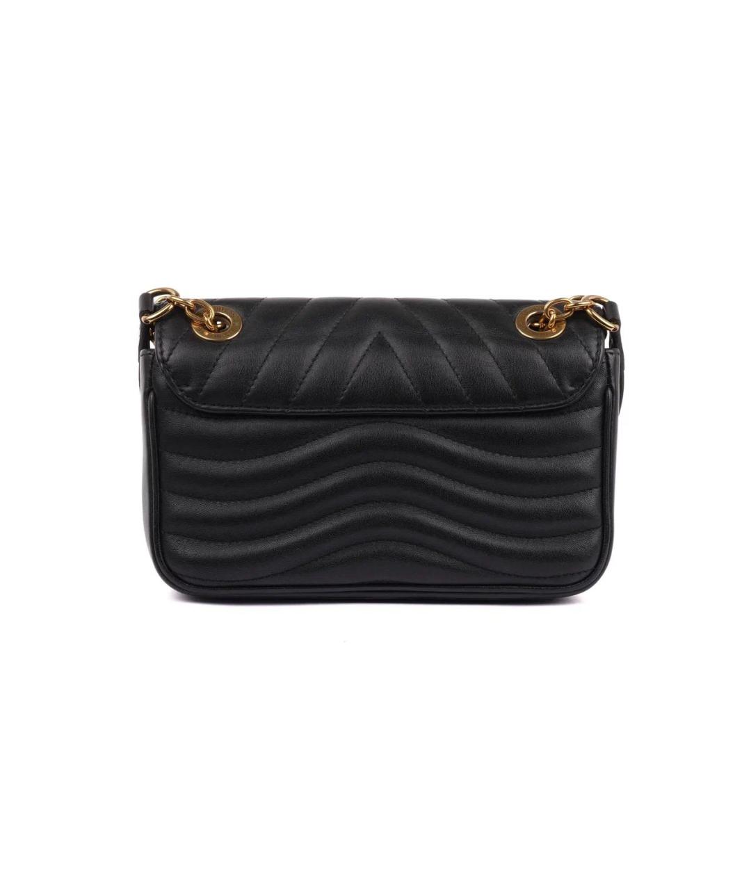 LOUIS VUITTON Черная кожаная сумка через плечо, фото 4