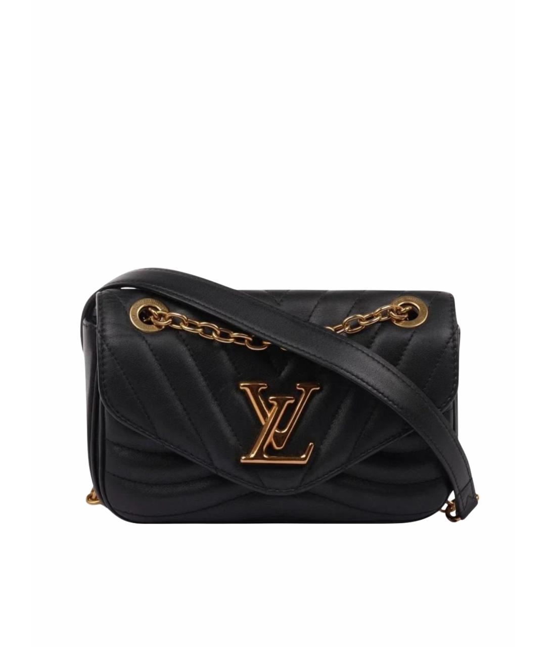 LOUIS VUITTON Черная кожаная сумка через плечо, фото 1