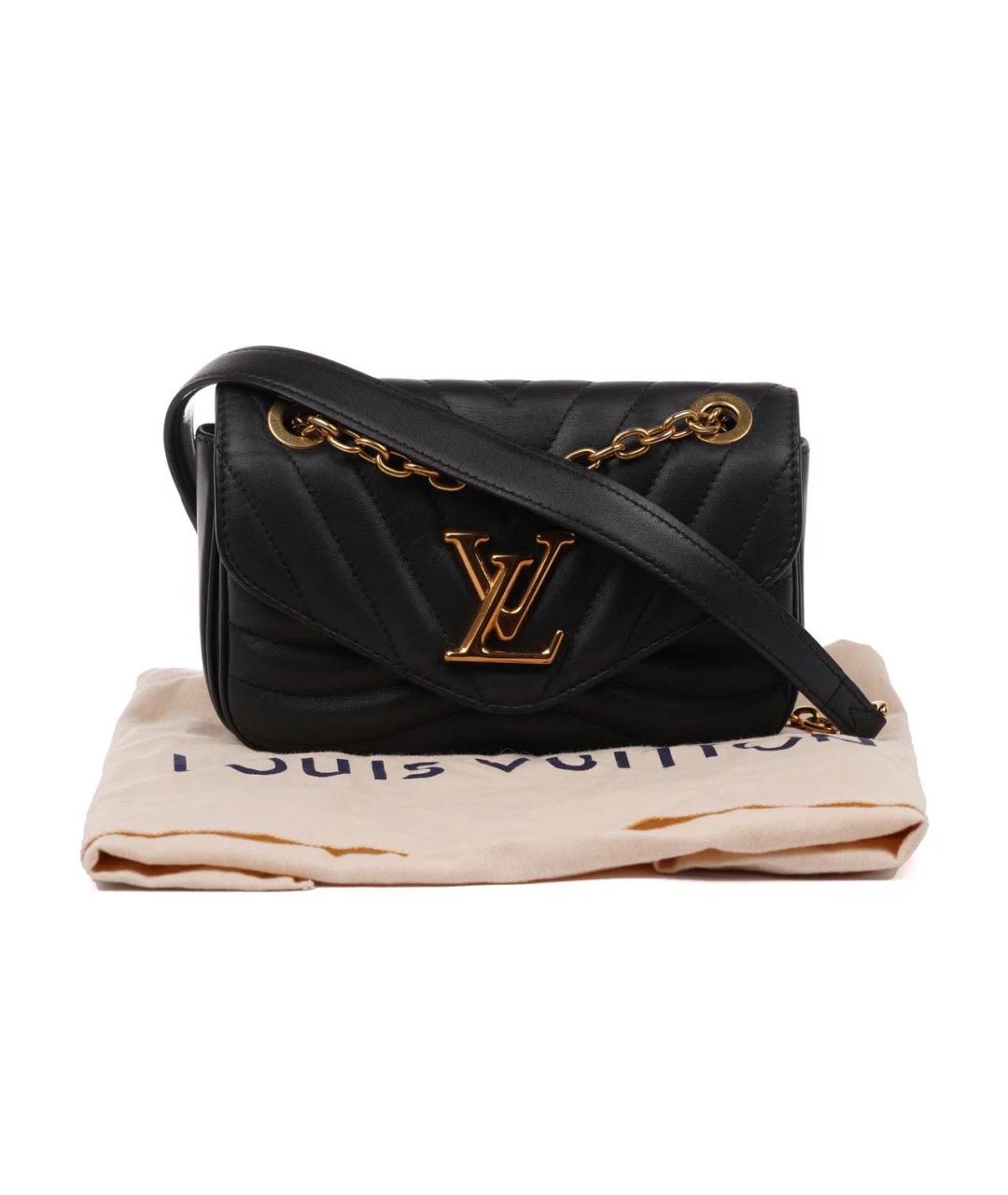 LOUIS VUITTON Черная кожаная сумка через плечо, фото 2