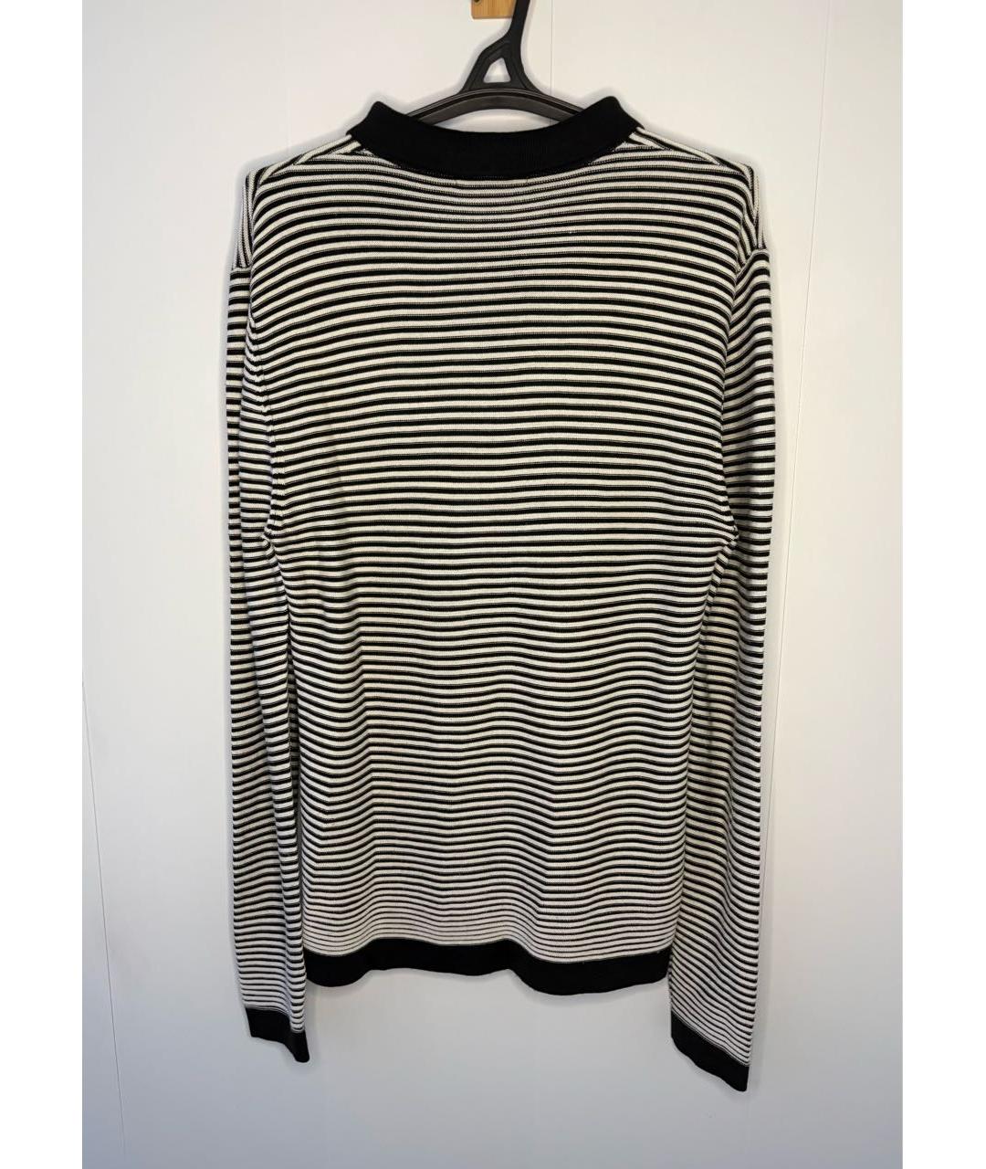 BALLY Черный хлопко-эластановый джемпер / свитер, фото 4