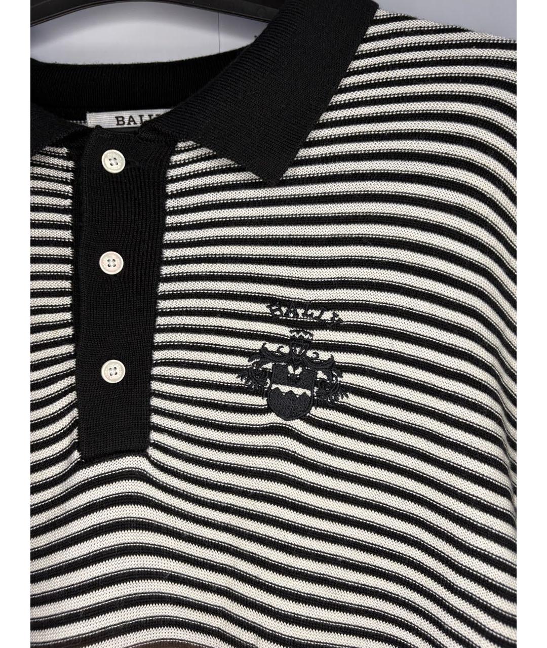BALLY Черный хлопко-эластановый джемпер / свитер, фото 3
