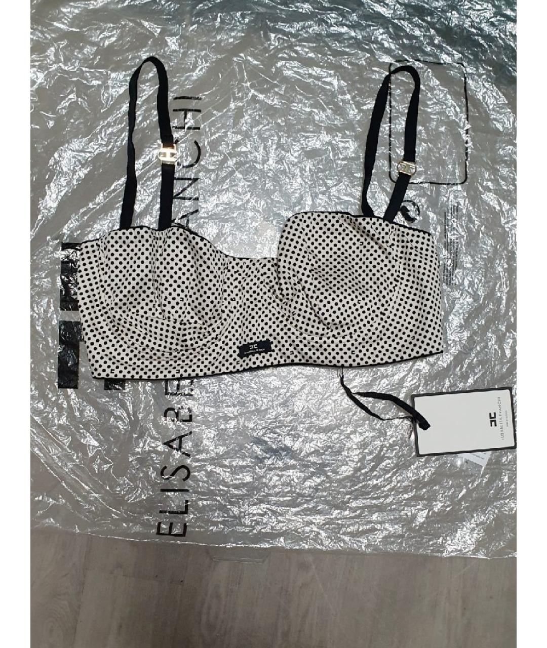 ELISABETTA FRANCHI Белый хлопковый корсет, фото 6