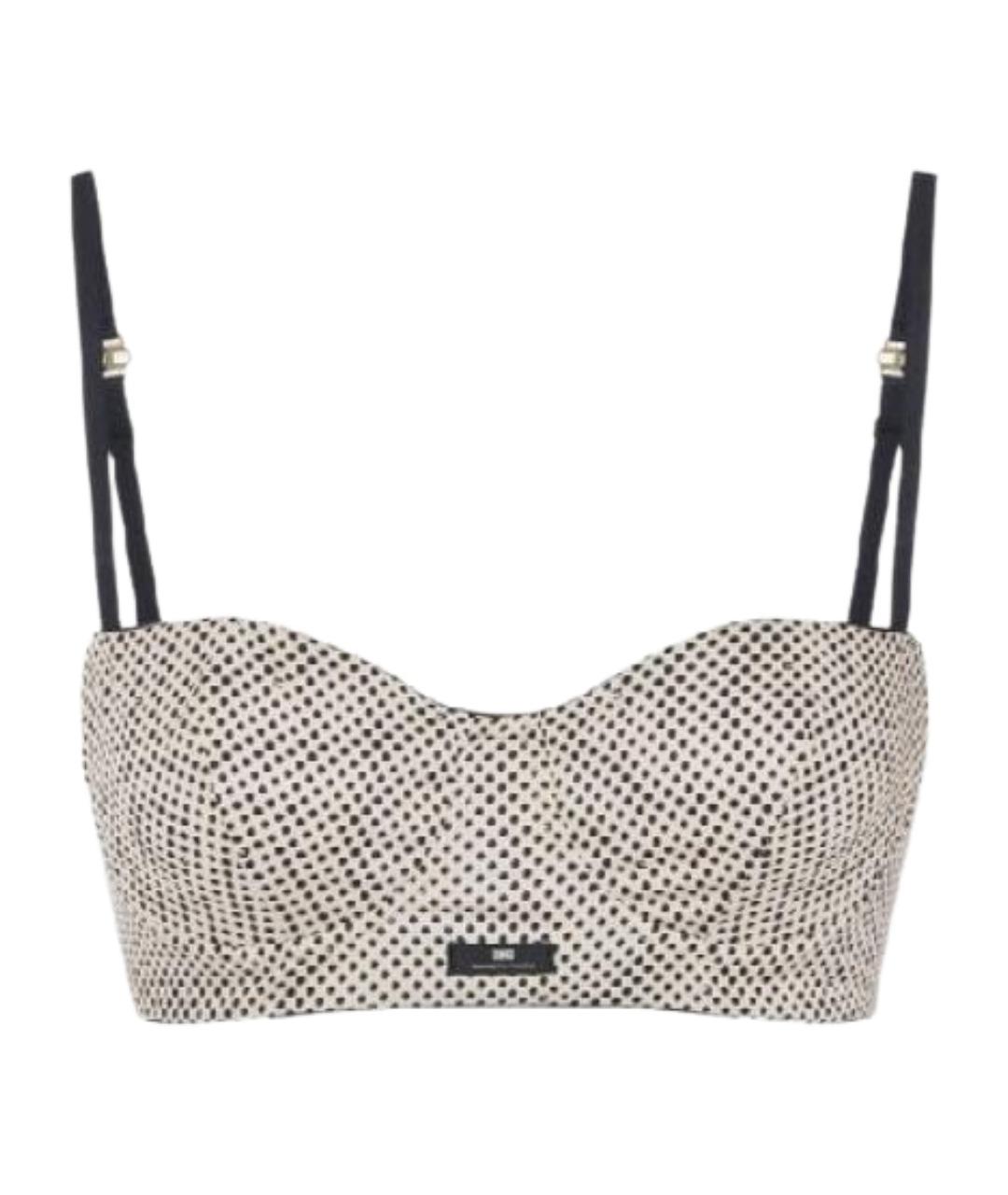 ELISABETTA FRANCHI Белый хлопковый корсет, фото 1