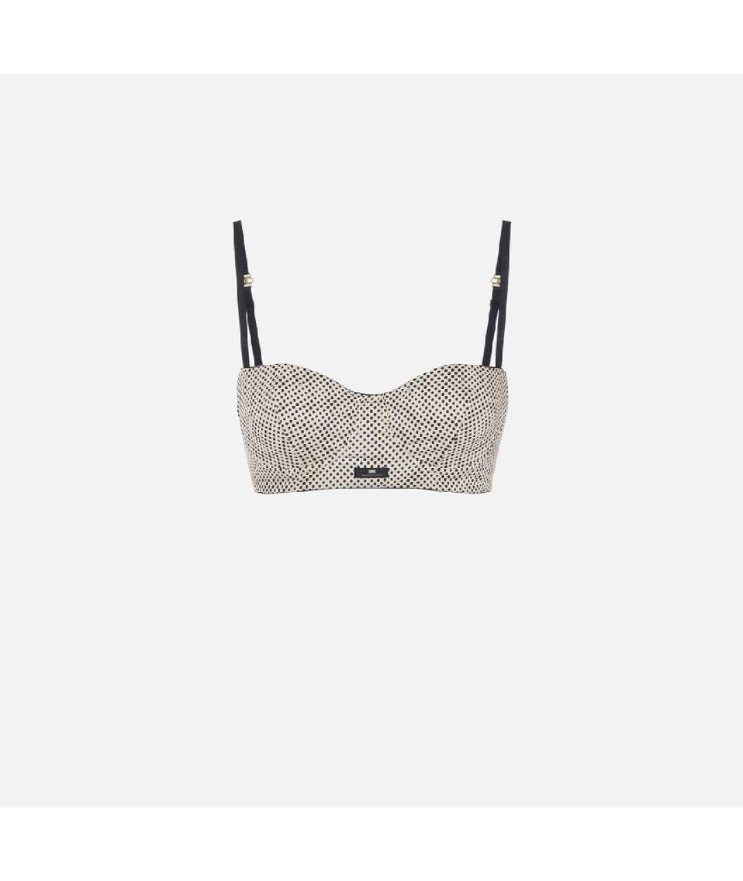 ELISABETTA FRANCHI Белый хлопковый корсет, фото 10