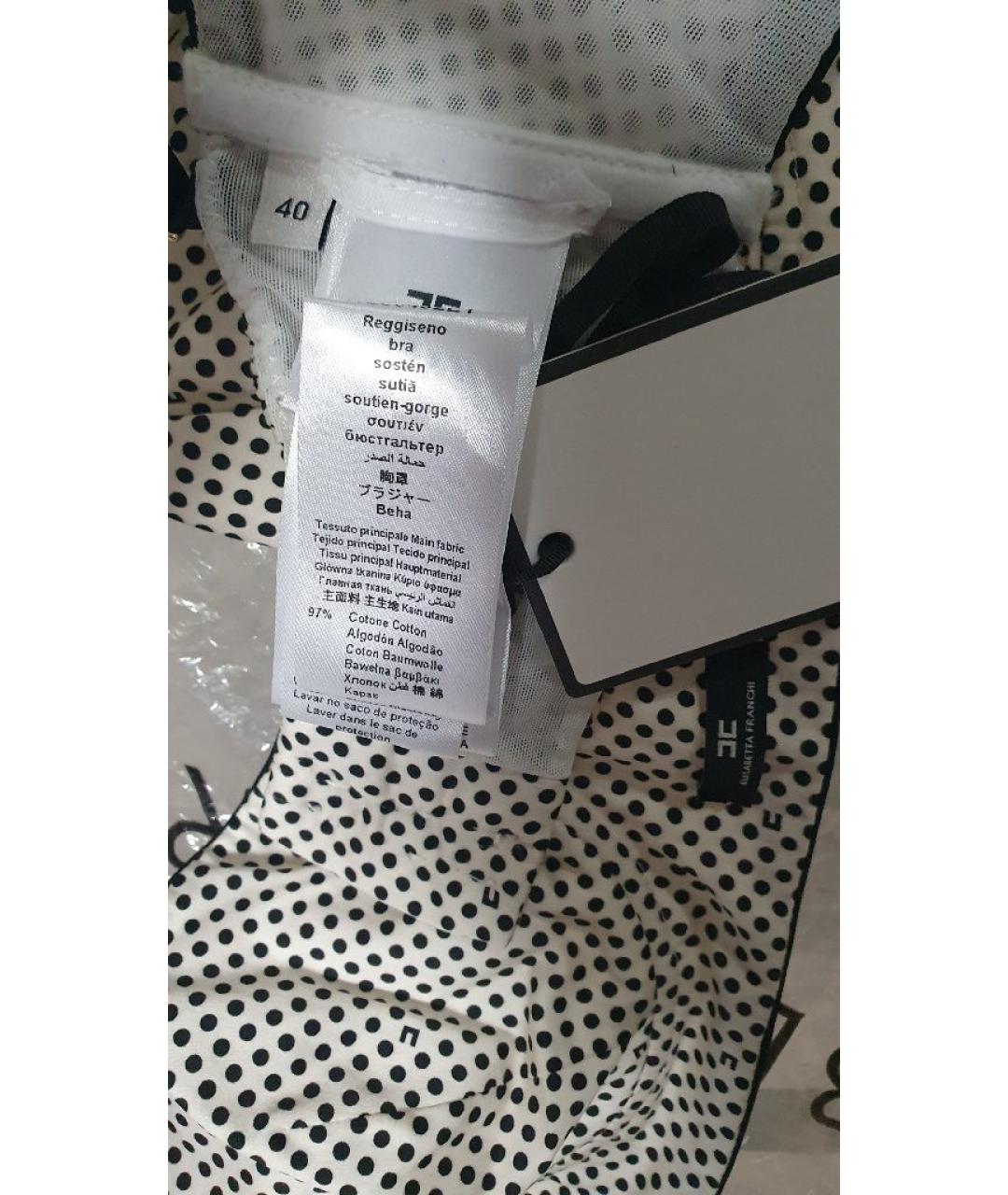 ELISABETTA FRANCHI Белый хлопковый корсет, фото 8