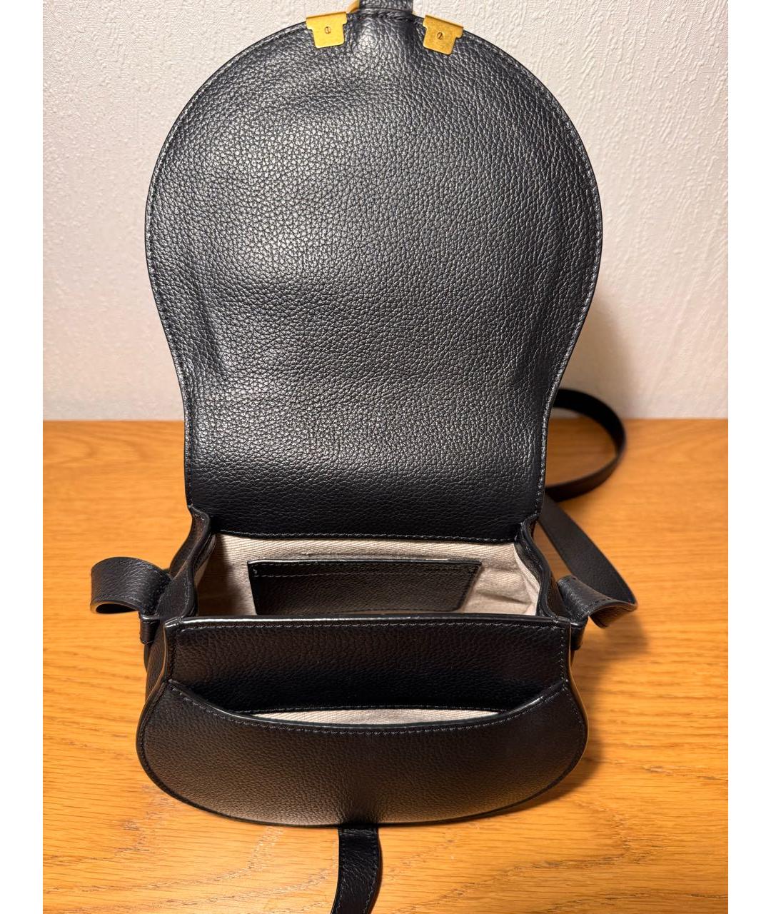 CHLOE Черная кожаная сумка через плечо, фото 3