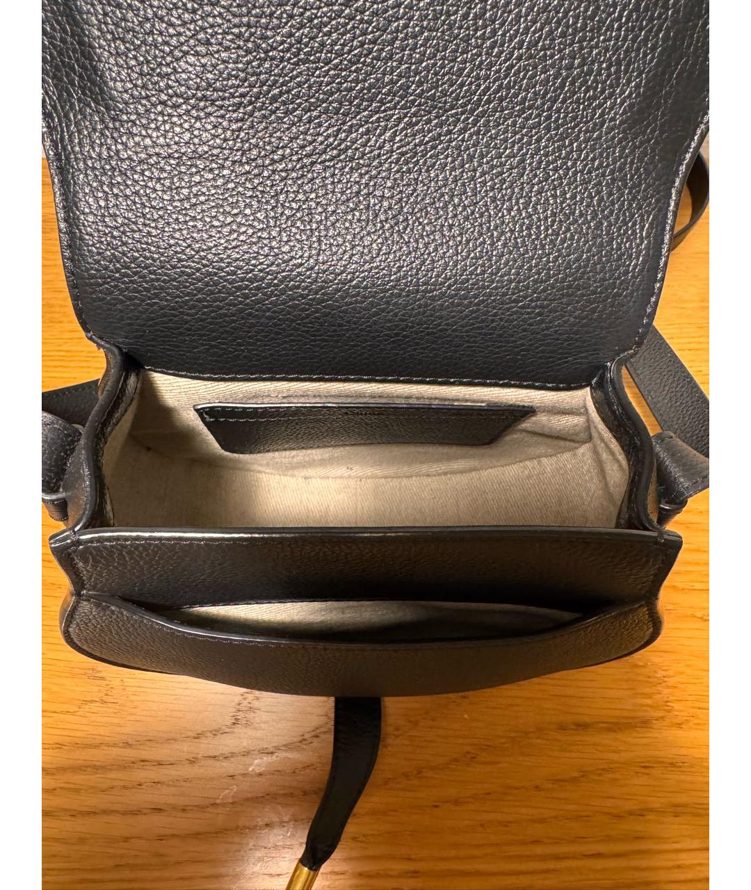 CHLOE Черная кожаная сумка через плечо, фото 2
