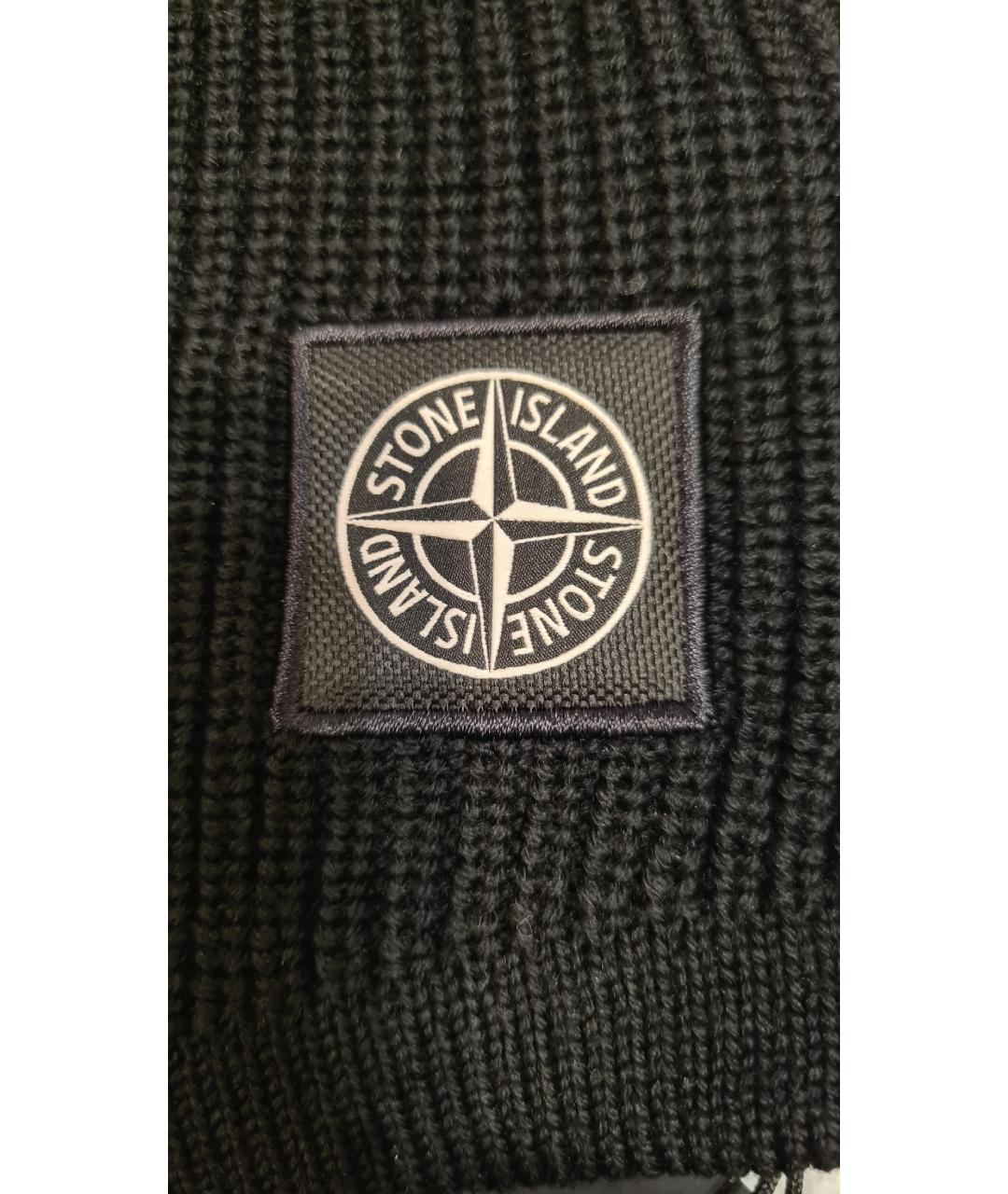 STONE ISLAND Черная шерстяная шапка, фото 7
