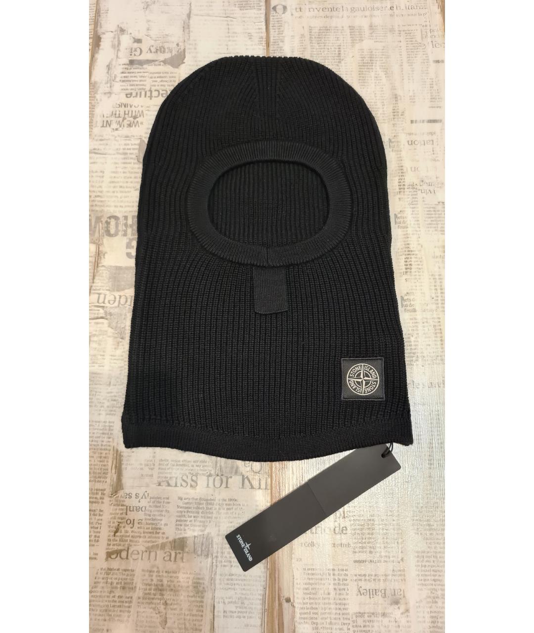 STONE ISLAND Черная шерстяная шапка, фото 6