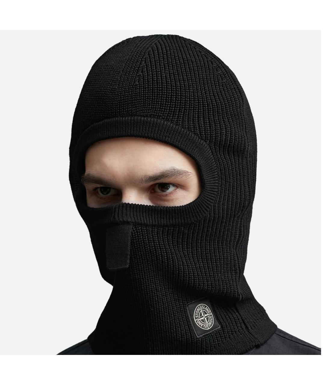 STONE ISLAND Черная шерстяная шапка, фото 3