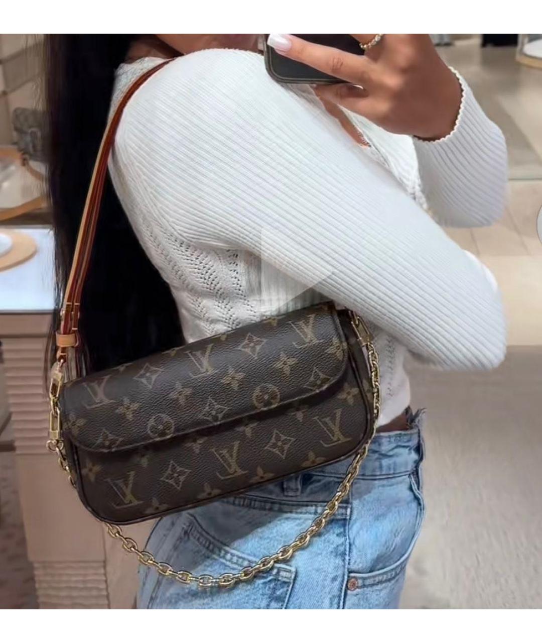 LOUIS VUITTON Коричневая сумка через плечо, фото 4