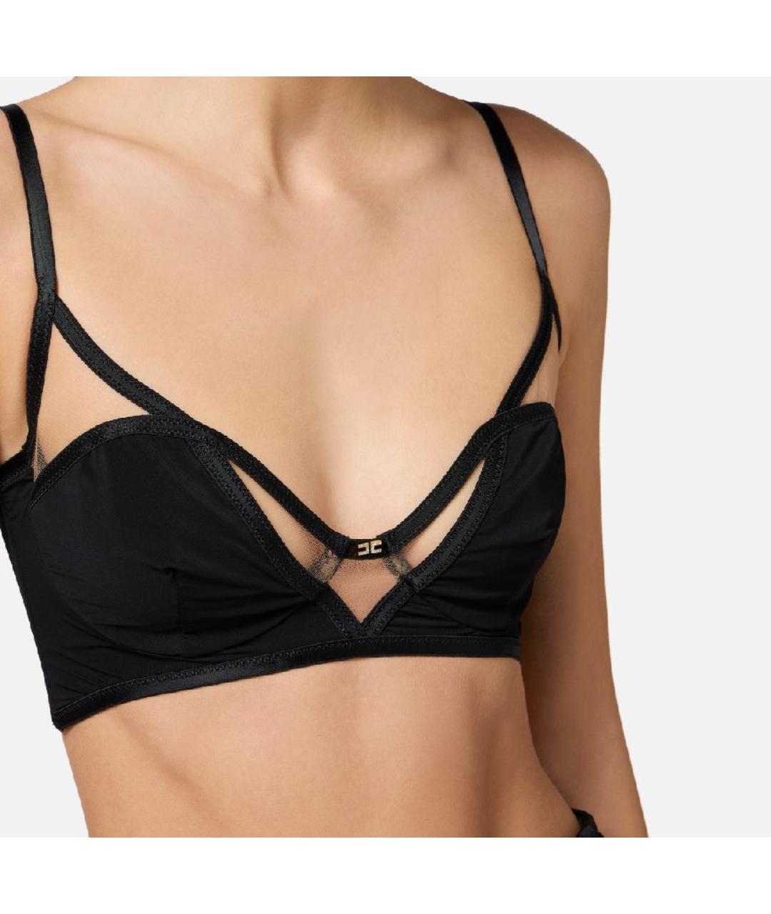 ELISABETTA FRANCHI Черный вискозный корсет, фото 4