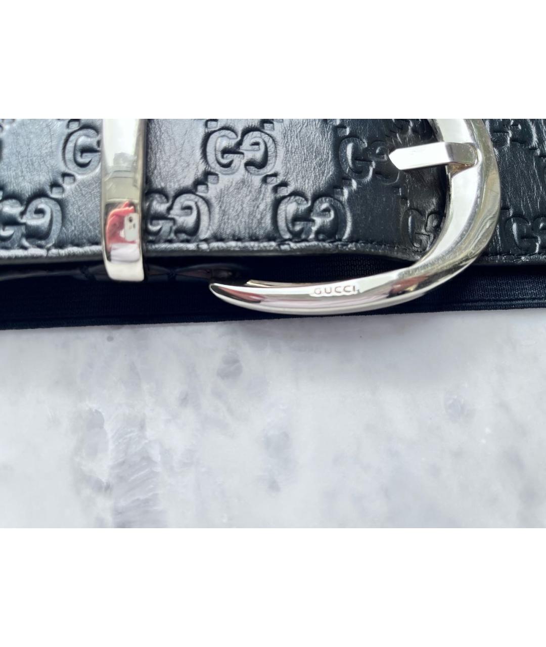 GUCCI Черный кожаный ремень, фото 2