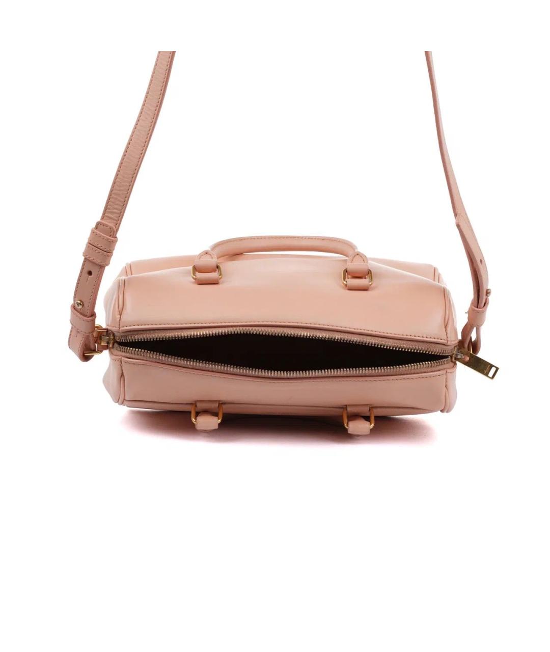 SAINT LAURENT Розовая кожаная сумка через плечо, фото 8