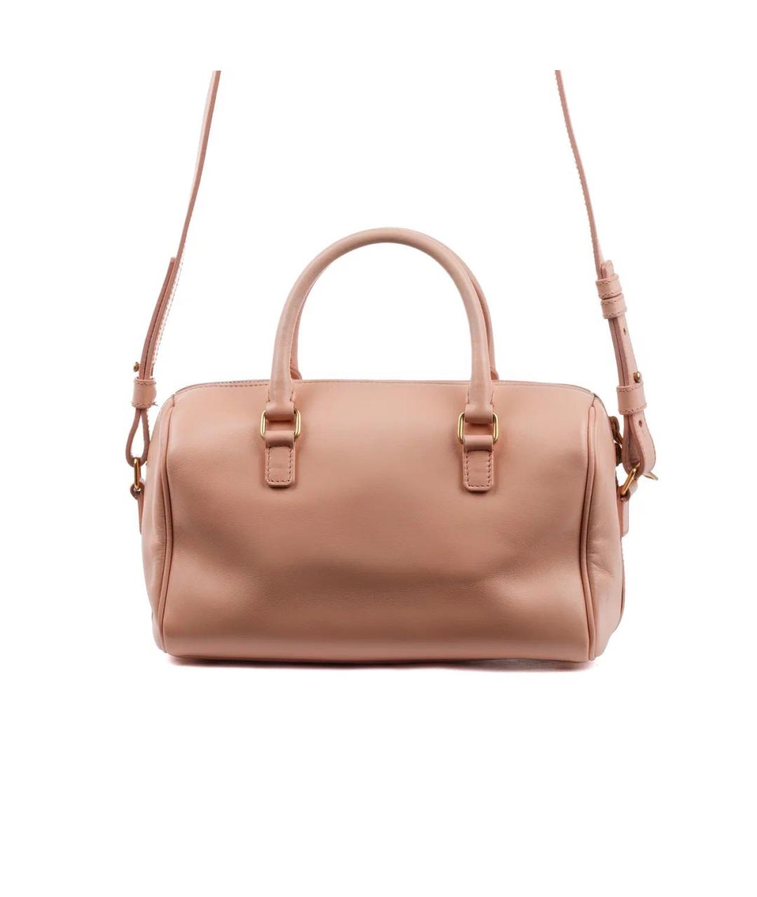 SAINT LAURENT Розовая кожаная сумка через плечо, фото 4