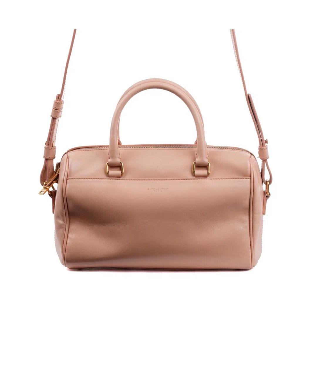 SAINT LAURENT Розовая кожаная сумка через плечо, фото 2