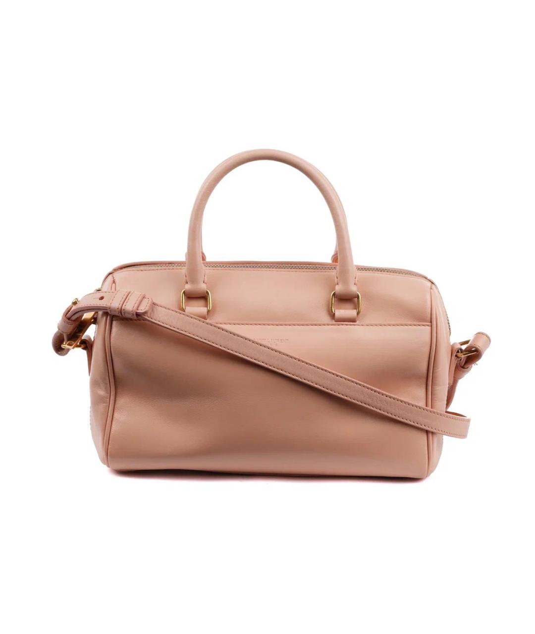 SAINT LAURENT Розовая кожаная сумка через плечо, фото 9