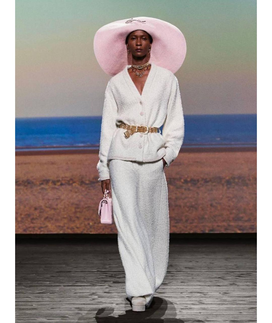 CHANEL Бежевые кашемировые брюки широкие, фото 9