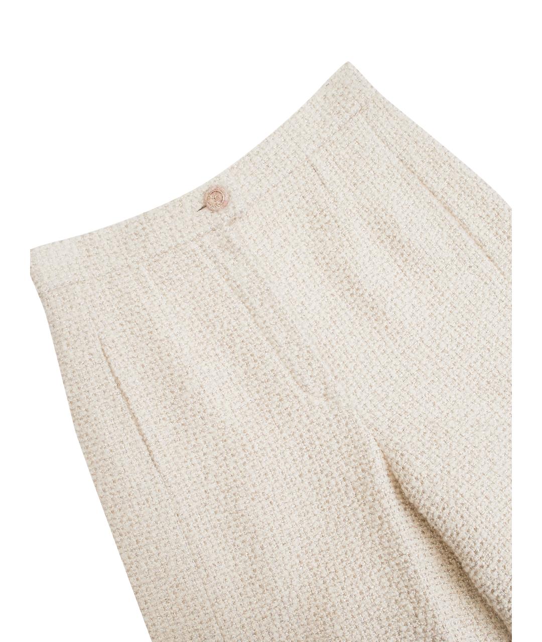 CHANEL Бежевые кашемировые брюки широкие, фото 11