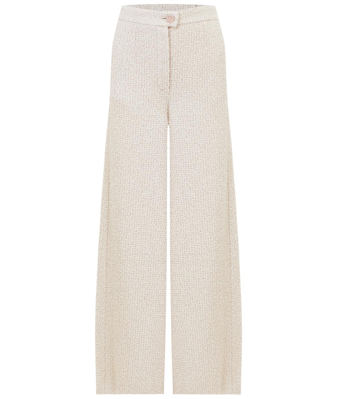 CHANEL Бежевые кашемировые брюки широкие, фото 1