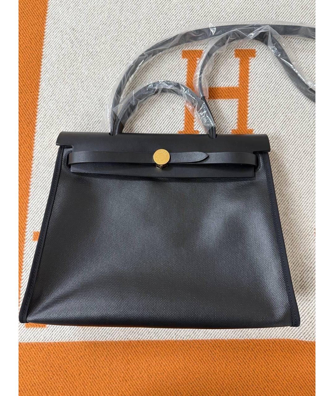 HERMES Черная кожаная сумка через плечо, фото 3