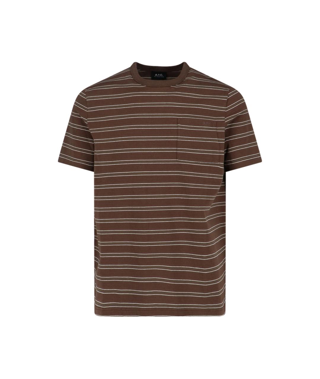 A.P.C. Коричневая футболка, фото 1