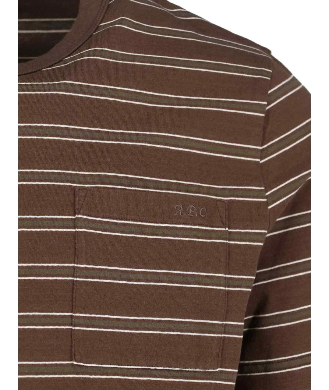 A.P.C. Коричневая футболка, фото 3