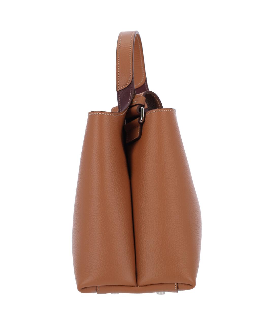 TOD'S Коричневая кожаная сумка тоут, фото 5