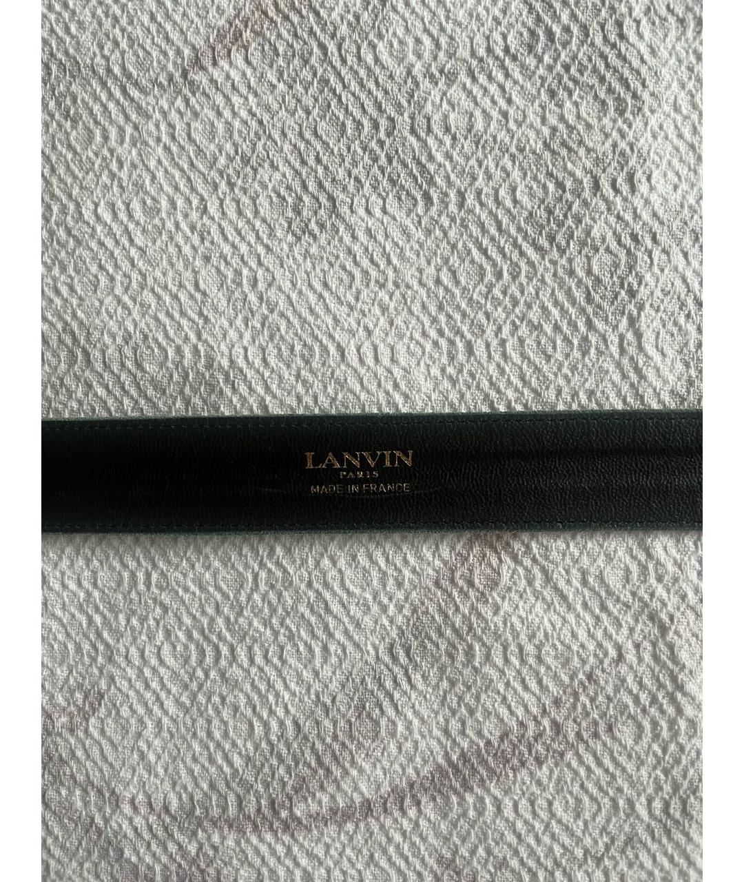 LANVIN Бирюзовый замшевый ремень, фото 4