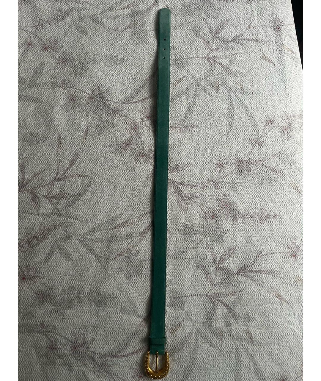 LANVIN Бирюзовый замшевый ремень, фото 6