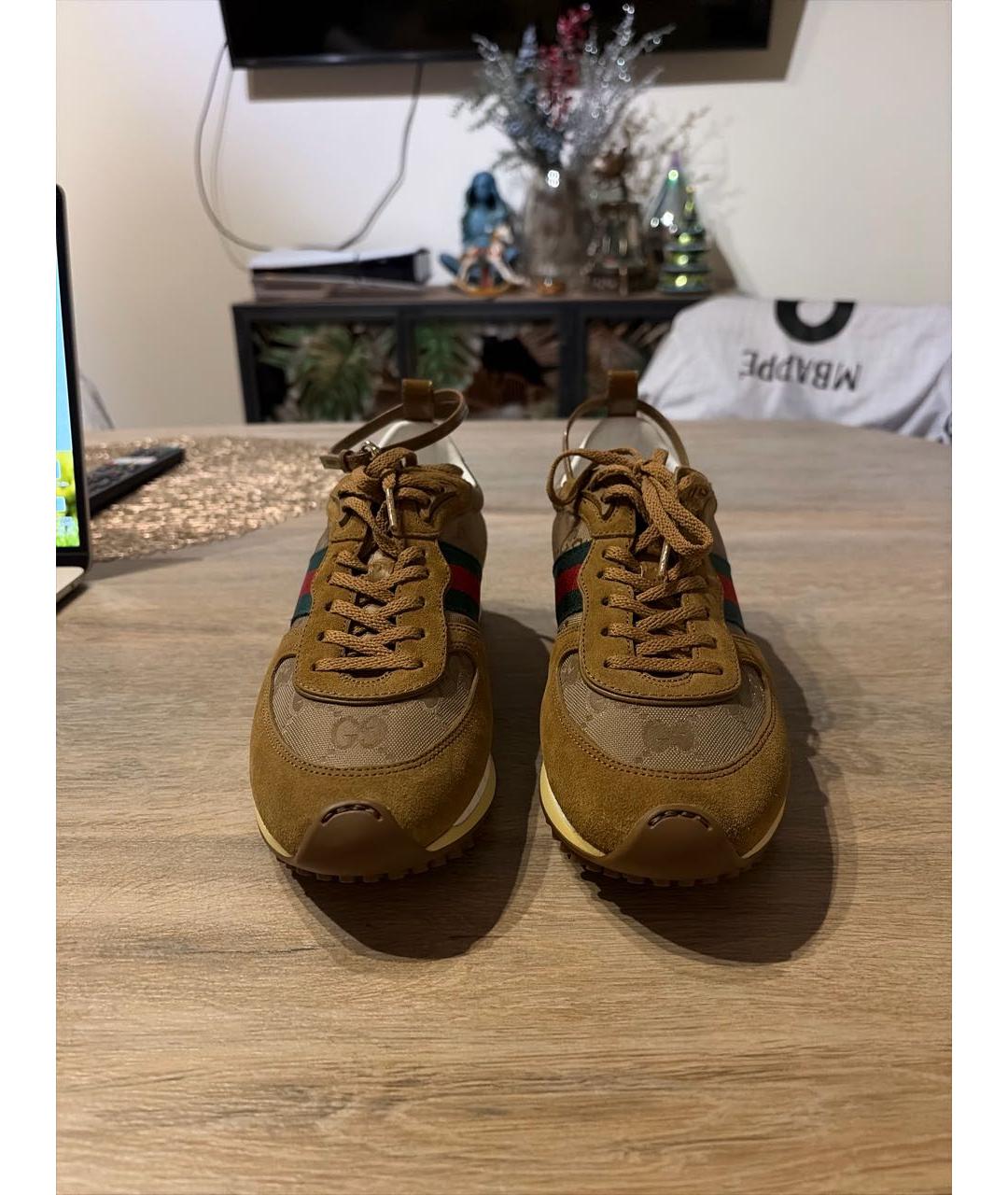 GUCCI Коричневые кроссовки, фото 6