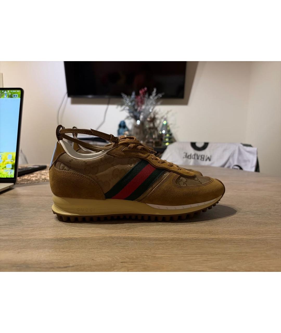 GUCCI Коричневые кроссовки, фото 9