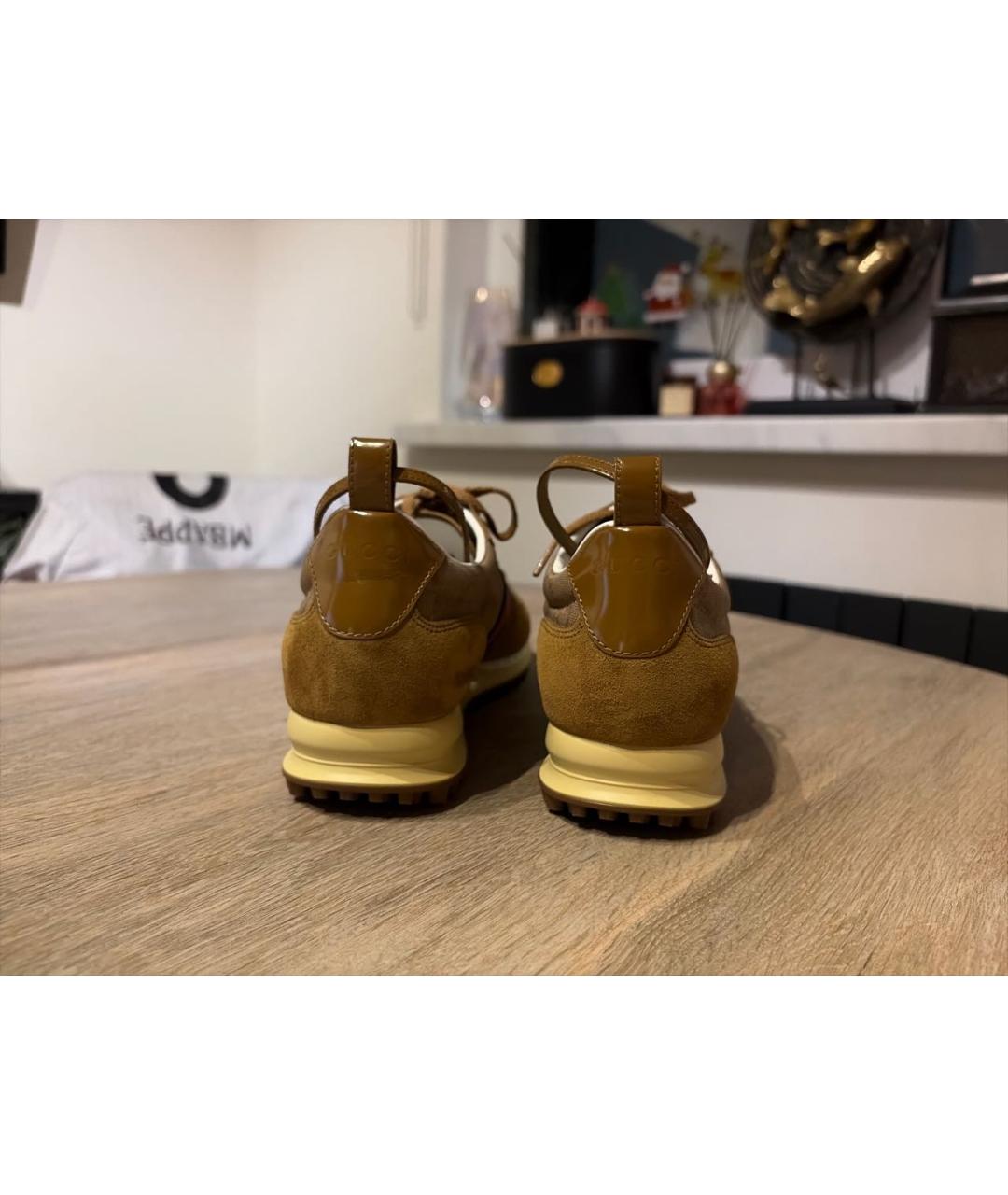 GUCCI Коричневые кроссовки, фото 3