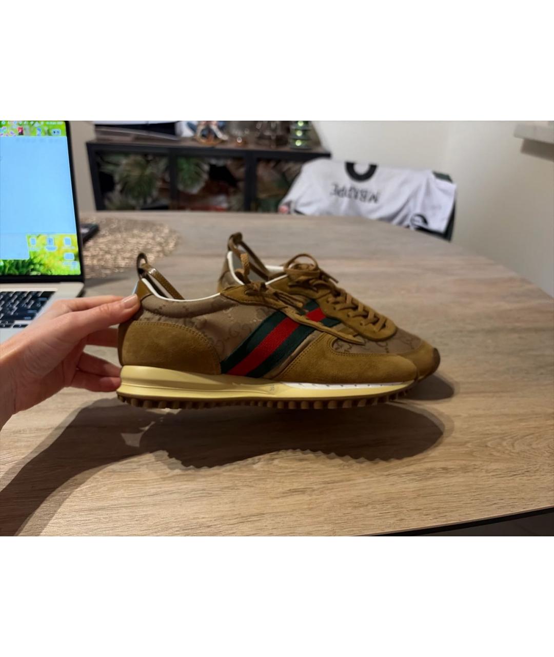 GUCCI Коричневые кроссовки, фото 4