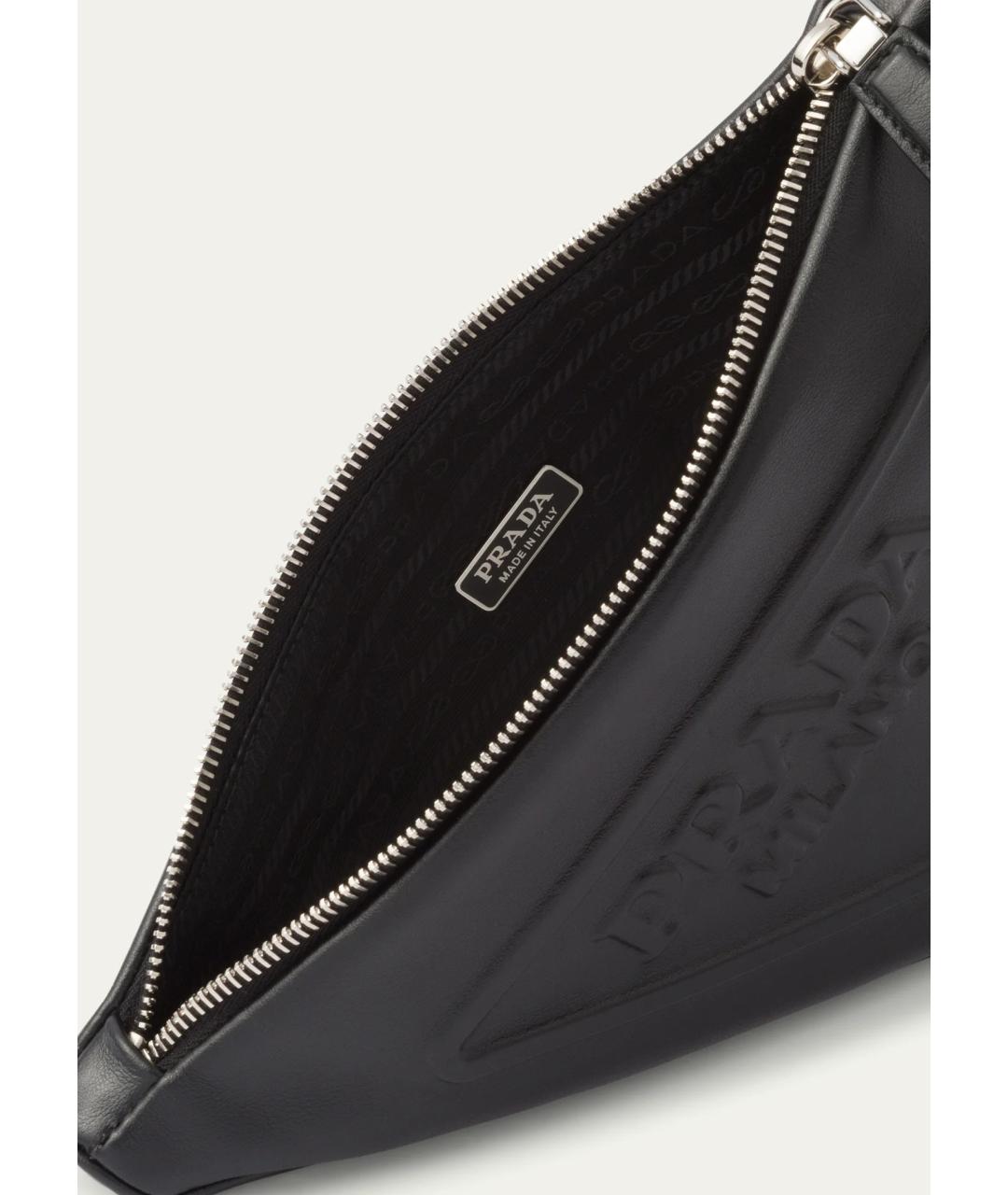 PRADA Черная кожаная сумка с короткими ручками, фото 9