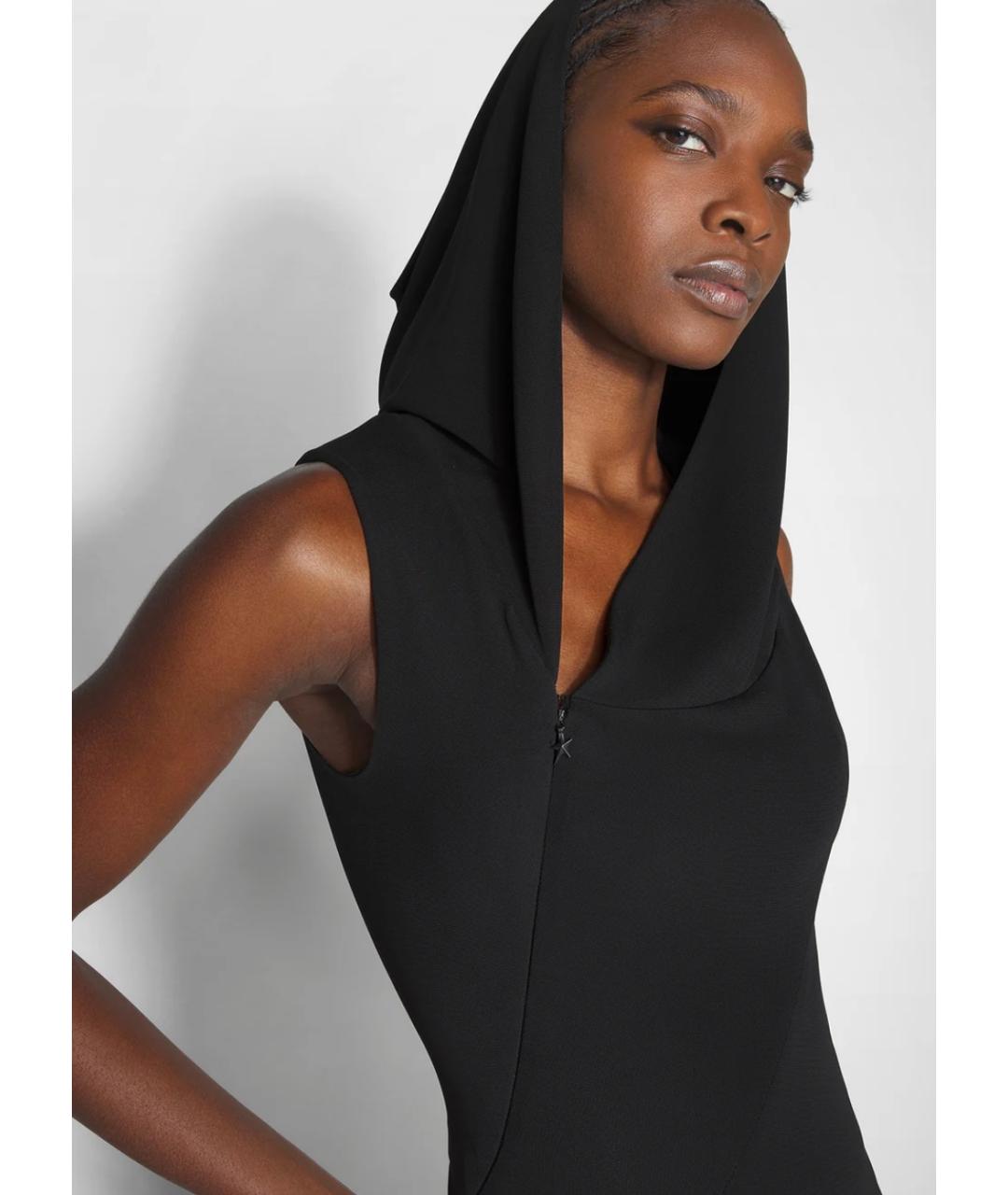 MUGLER Черное вискозное коктейльное платье, фото 4