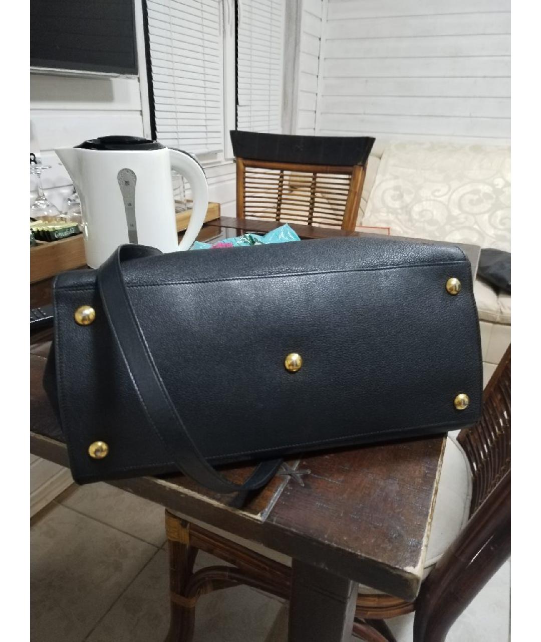 SAINT LAURENT Черная кожаная сумка через плечо, фото 5