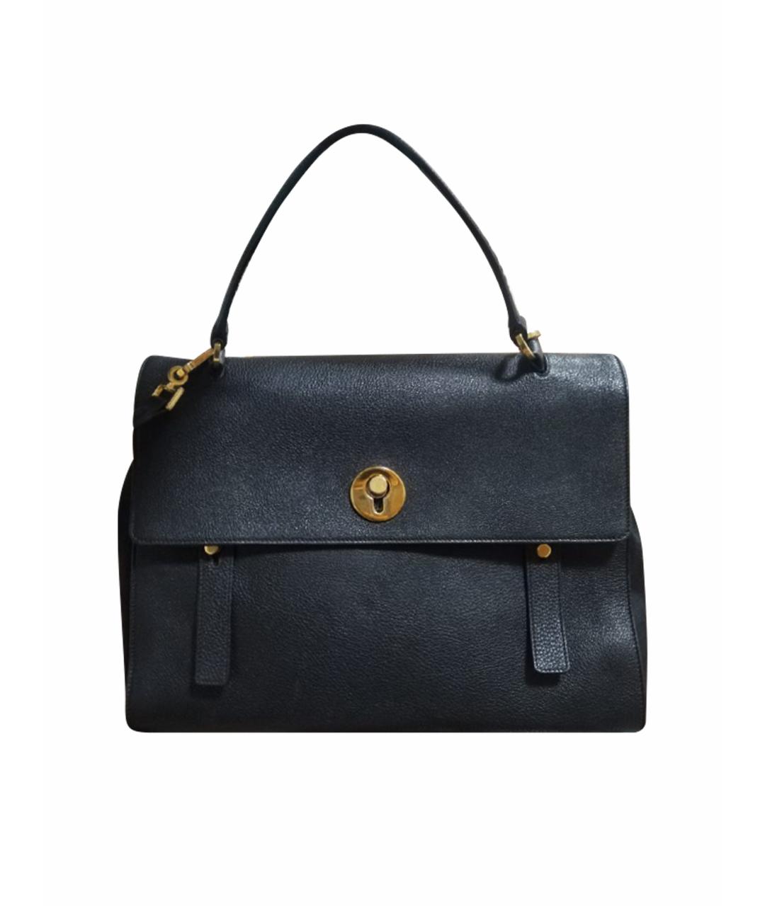 SAINT LAURENT Черная кожаная сумка через плечо, фото 1