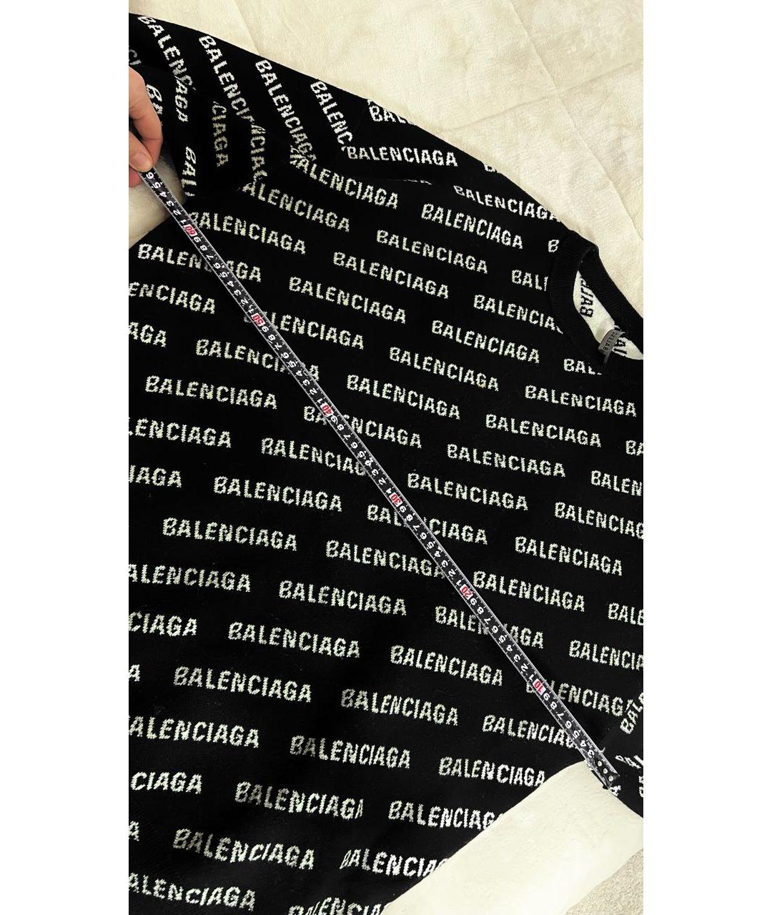 BALENCIAGA Черный шерстяной джемпер / свитер, фото 7