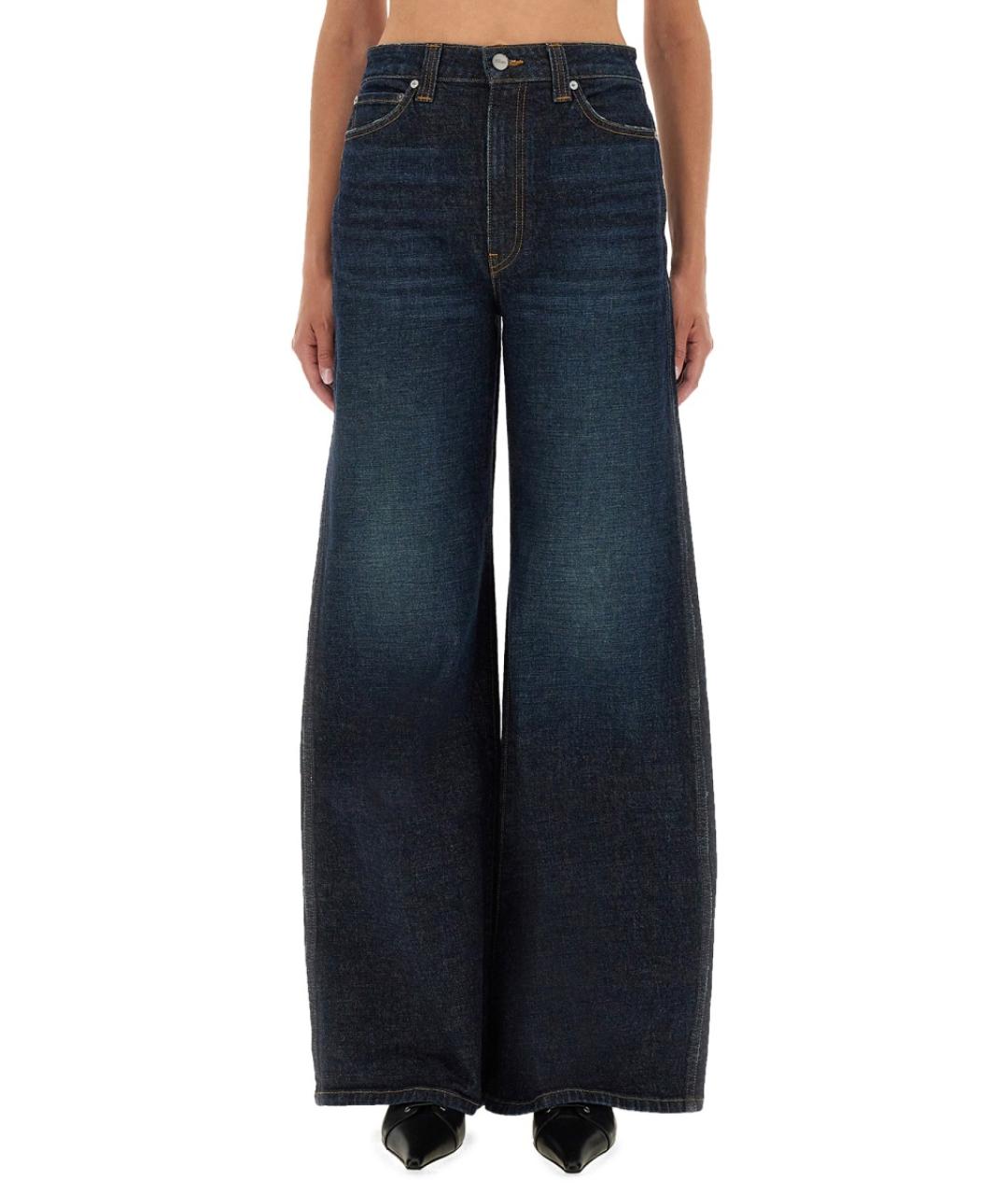 KHAITE Синие хлопковые прямые джинсы, фото 5