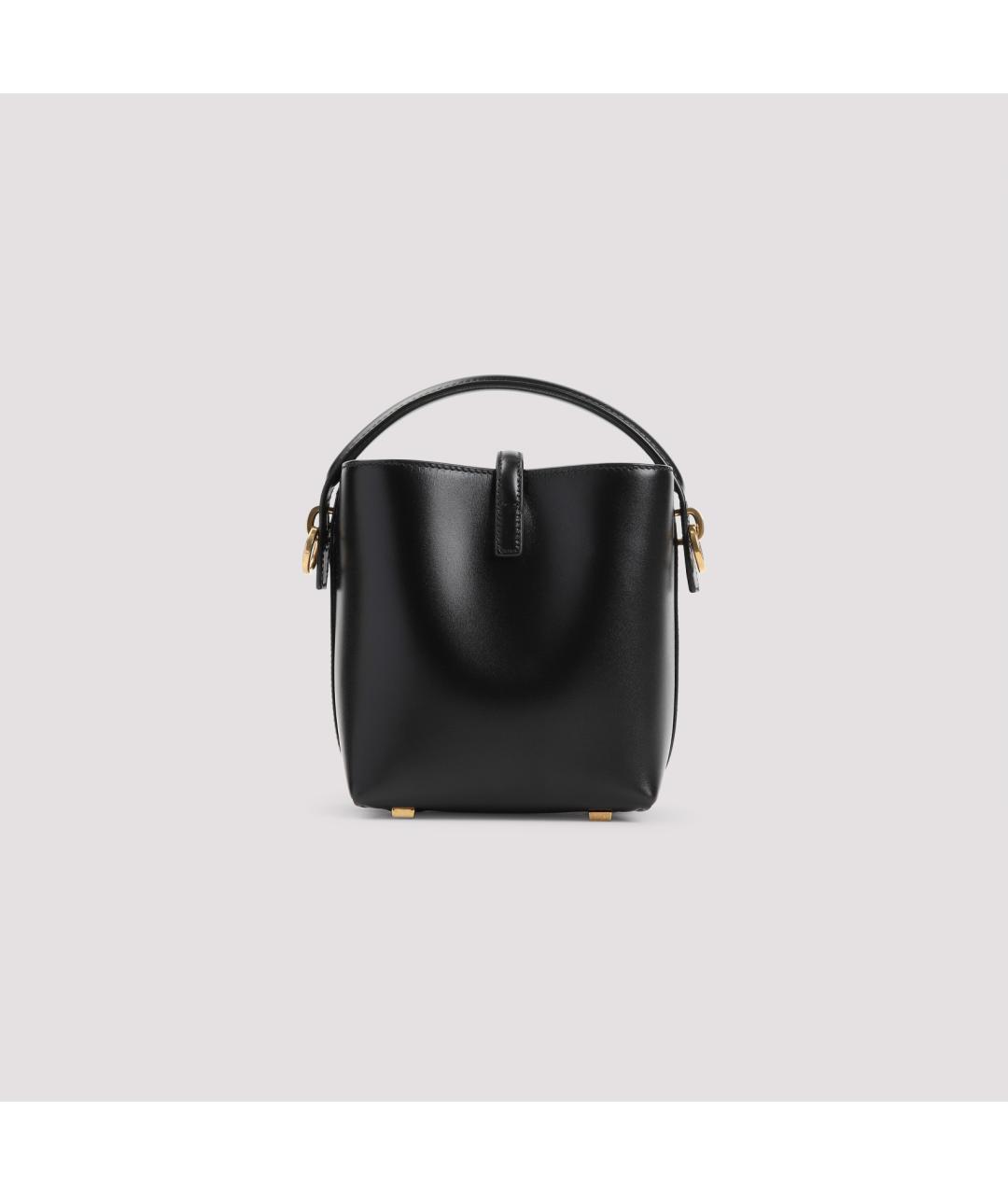 SAINT LAURENT Черная кожаная сумка через плечо, фото 2