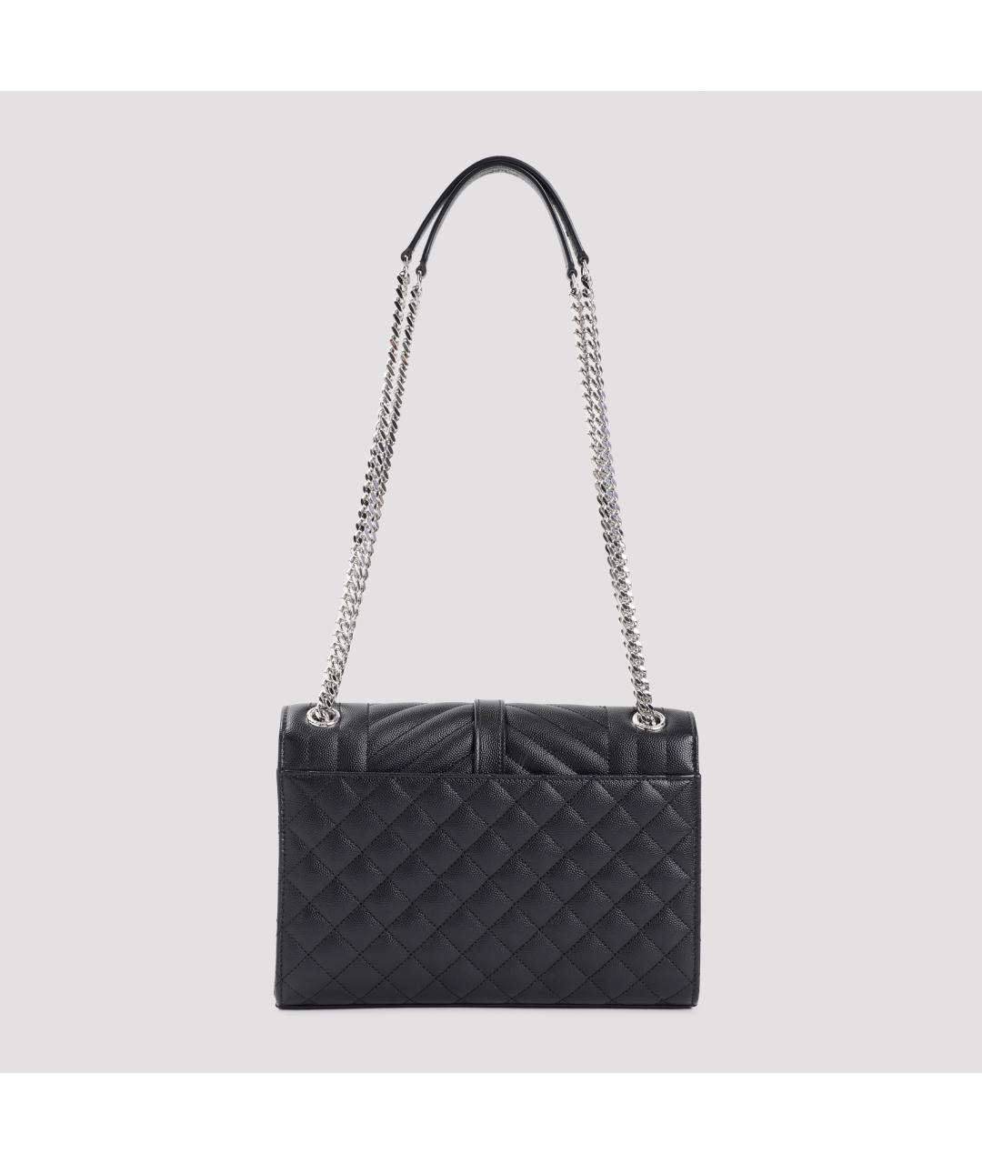 SAINT LAURENT Черная кожаная сумка через плечо, фото 3