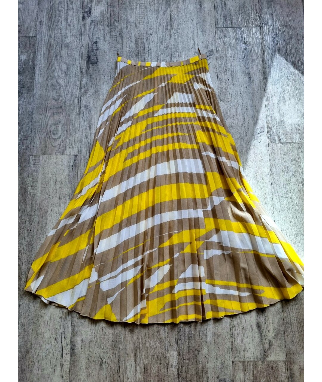 MAX MARA Желтая полиэстеровая юбка макси, фото 5