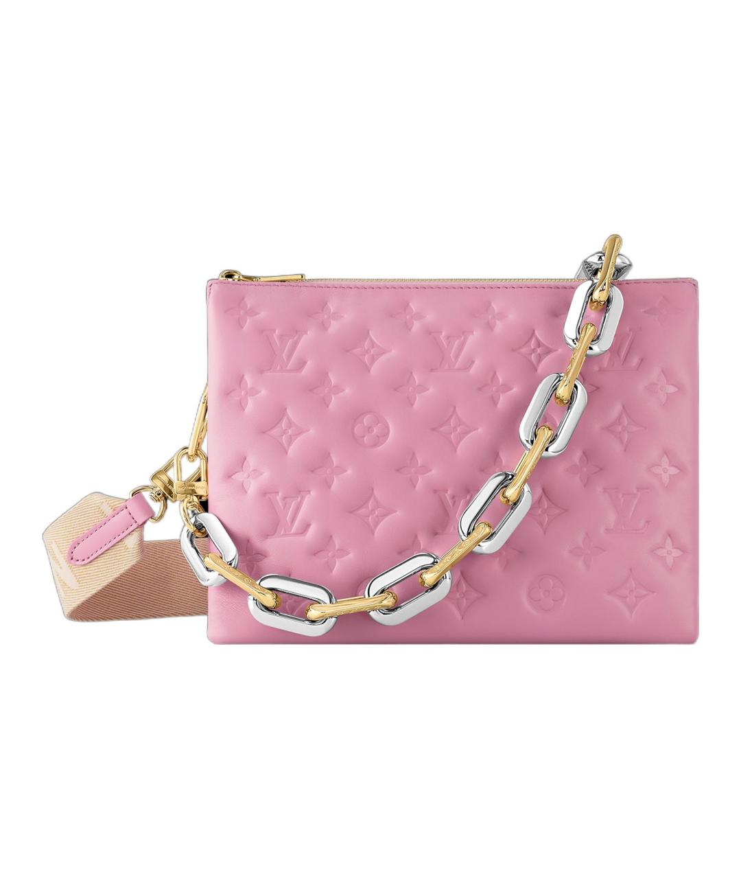 LOUIS VUITTON Розовая кожаная сумка через плечо, фото 1