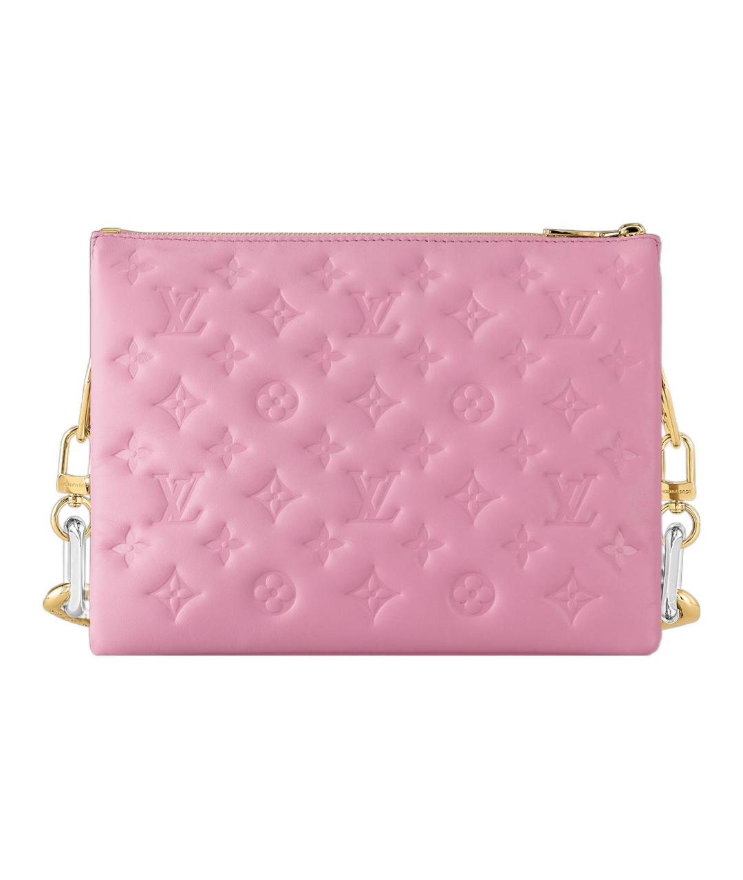 LOUIS VUITTON Розовая кожаная сумка через плечо, фото 4