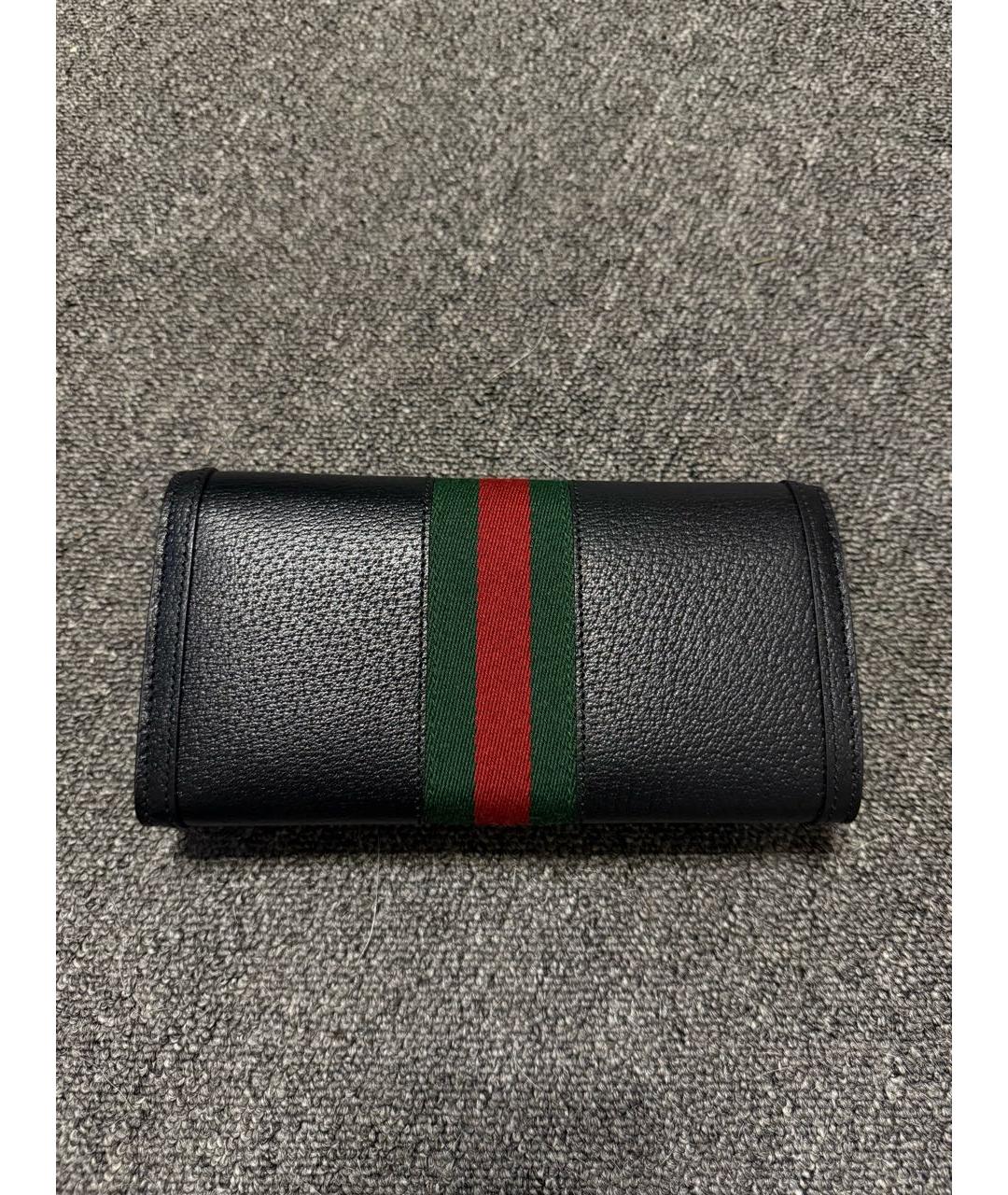 GUCCI Черный кожаный кошелек, фото 3