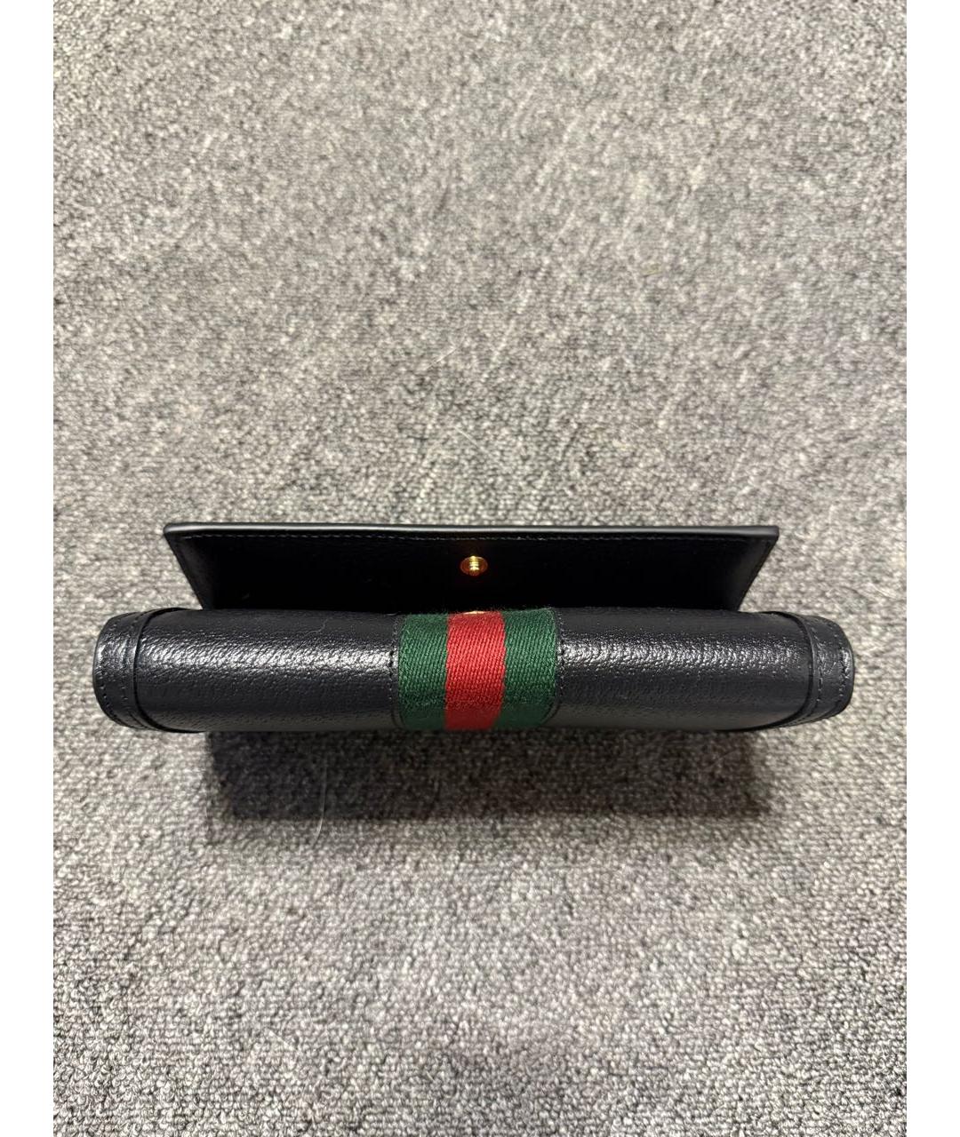 GUCCI Черный кожаный кошелек, фото 5