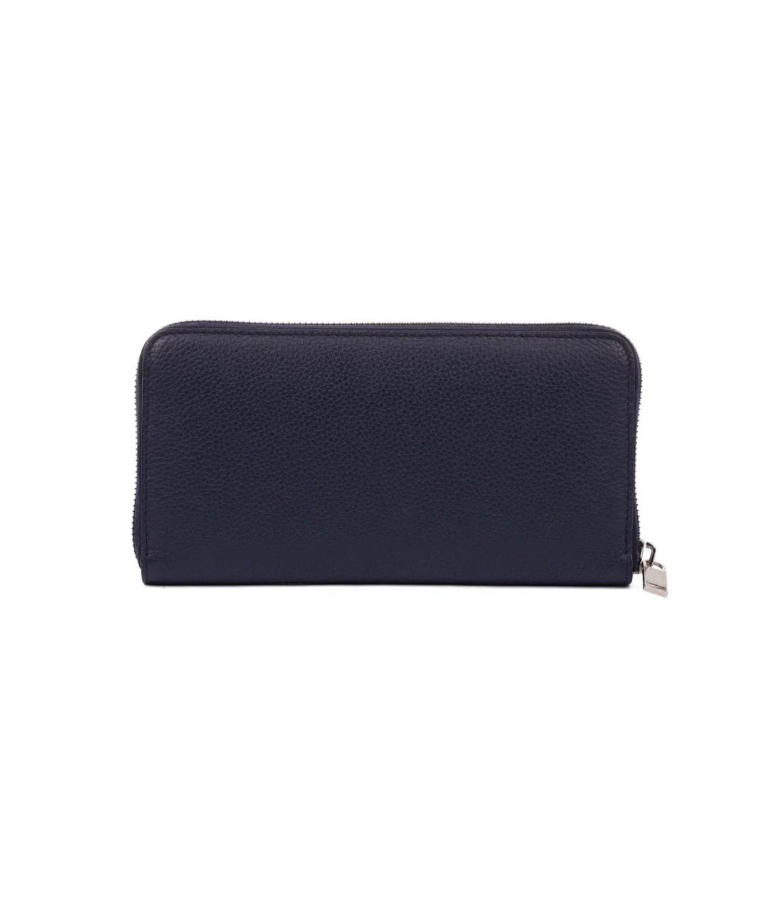 CHRISTIAN DIOR Темно-синий кожаный кошелек, фото 3