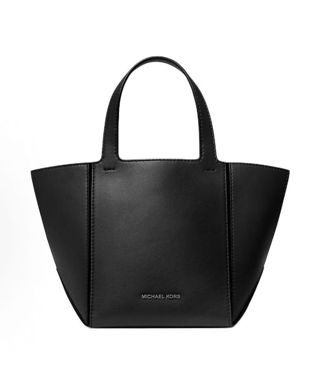 MICHAEL KORS Черная кожаная сумка с короткими ручками, фото 9